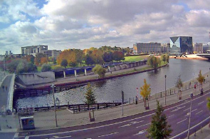 O rio da Spree em Berlim em tempo real