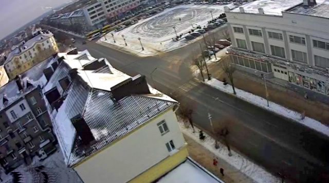 Praça Central na webcam de Borisov online