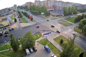 Encruzilhada das ruas Leningradskaya - Novgorodskaya. Webcams Vologda