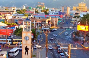 Vista panorâmica da capital da Jamaica. Webcams Kingston