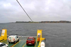 Um ferry entre Ori e Hammer Bakke. Webcams Copenhaga