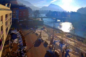 Vista do rio Pousada. Webcams Kufstein
