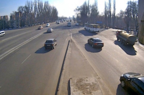 Webcam sob o viaduto na Avenida Vorontsov. Dnepropetrovsk