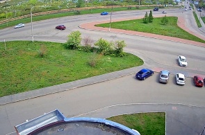 Encruzilhada da Avenida Gagarin com a Avenida Neplyuev. Webcams de Troitsk