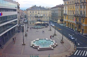 Praça Jadranska. Webcams de Rijeka on-line