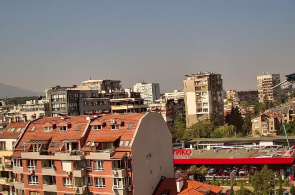 Vista panorâmica da área de Geo Milev. Webcams de Sofia on-line
