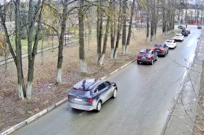 Rua Zarechnaya, entrada da cidade. Ângulo 2. Webcams Yakhroma online