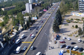 Praça Pushkin, Avenida Lenin. Zaporozhye webcam online
