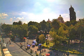 Templo de San Cristobal. O centro histórico. Webcams Puebla online