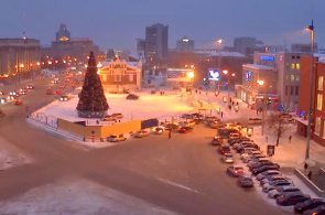 Praça Lenin. Webcam de Novosibirsk online