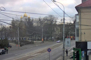 Encruzilhada das ruas Sovetsky Prospekt e Tchaikovsky. Webcams Kaliningrado online