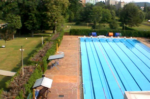 Complexo esportivo Starz, piscina externa. Webcams Strakonice online