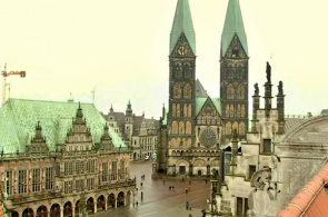 Catedral de Bremen em St. Peter onaline webcam
