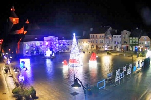 Praça Kosciuszko. Webcams em Darlowo on-line