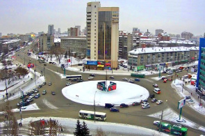 Praça Lunintsev. Webcams Novosibirsk online
