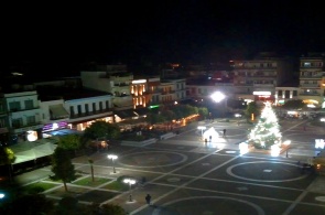 Vista da Praça Central de Esparta. Webcams do Peloponeso