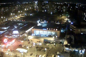 Estação de ônibus. Exatamente webcam em tempo real online
