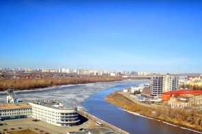 Os rios Irtysh e Om. Webcams de Omsk