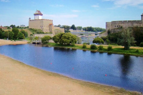 Fortalezas de Narva e Ivangorod em tempo real
