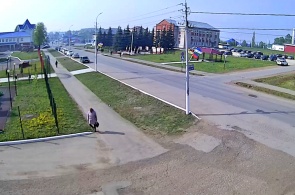 Encruzilhada na rua Lenin. Webcams Upper Tatyshly