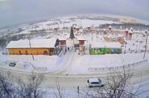 Vista da cidade infantil "Conto de fadas". Webcams em Murmansk online