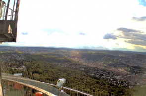 A torre de TV. Webcams de Estugarda on-line