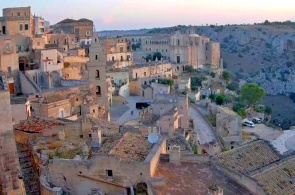 Vista da cidade velha. Webcams Matera online