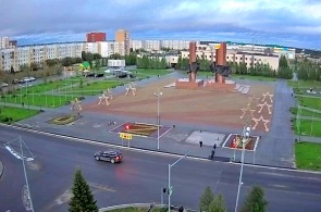 Praça da Memória. Ângulo-2. Webcams Novy Urengoy
