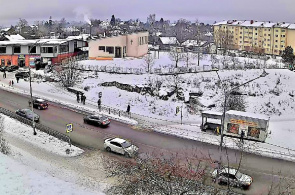 Travessia de pedestres na rua Bondareva. Webcams Sortavala online