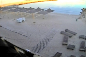 Recreação na praia Arcade. Webcam em Berdyansk online