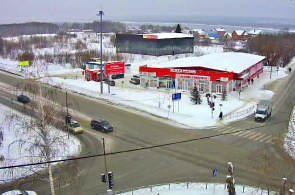 Estrada soviética da encruzilhada - rua de Chasovaya. Webcams Novosibirsk online