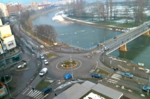 Vista para o rio Bosna. Cidade Zenica webcam online