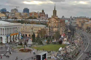 Praça da Independência - a praça central da webcam de Kiev online