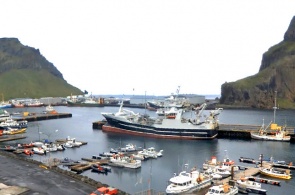 Vista do porto. Webcams Heimaey