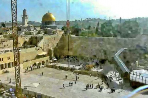 Muro das Lamentações. Webcam panorâmica de Jerusalém