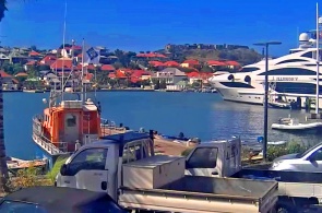 Vista do porto. webcams de Gustavia