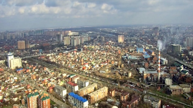 Webcam panorâmica de Krasnodar. Direção leste.