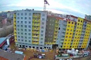 Construção de uma casa no sudoeste da rua Yelkina, 14. Webcams Perm
