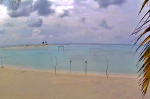 Vista do resort Innakhura. Webcams maldivas