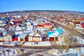 Encruzilhada de Proletarskaya e Verkhnyaya. Webcams Mozhga online