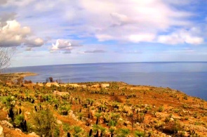 Vista da Baia della Tonnara e do Lago di Venere. Webcams Trápani