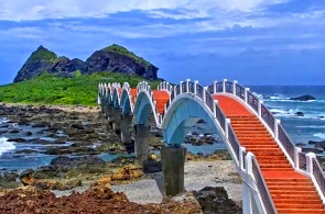 Ponte em arco de San Xian Tai. Webcams ao vivo Cheng Gong