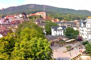 Vista da Goetheplatz a partir do teatro. Webcams de Baden-Baden on-line