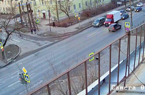 Encruzilhada da Avenida Lenin e st. Guardas. Krasnoe Selo webcam on-line