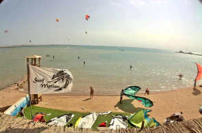 Praia da baía de Makadi. Webcams em Hurghada online