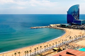 Praia da cidade de Barcelona. Webcams de Barcelona on-line