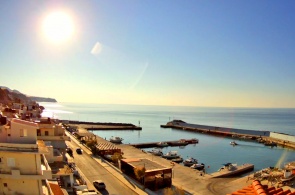 Vista panorâmica do Mar da Líbia. Webcams em Heraclião online