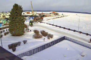 Cais no Lago Onega. Câmaras Web Petrozavodsk para ver online