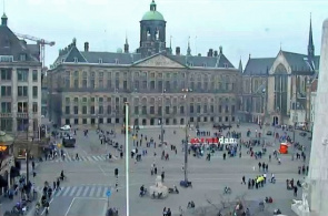Praça Dam - Amsterdã. Webcam panorâmica