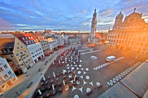 Praça da Câmara Municipal. Webcams ao vivo em Augsburgo online